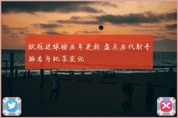 欧冠进球榜历年更新 盘点历代射手排名与纪录变化